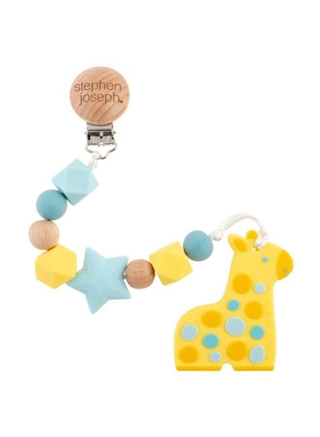 Silicone Teether with Pacifier Clip
