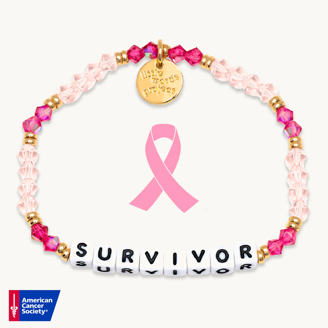 Little Words Project Warrior Breast Cancer Awareness Beaded Bracelet | The  Paper Store