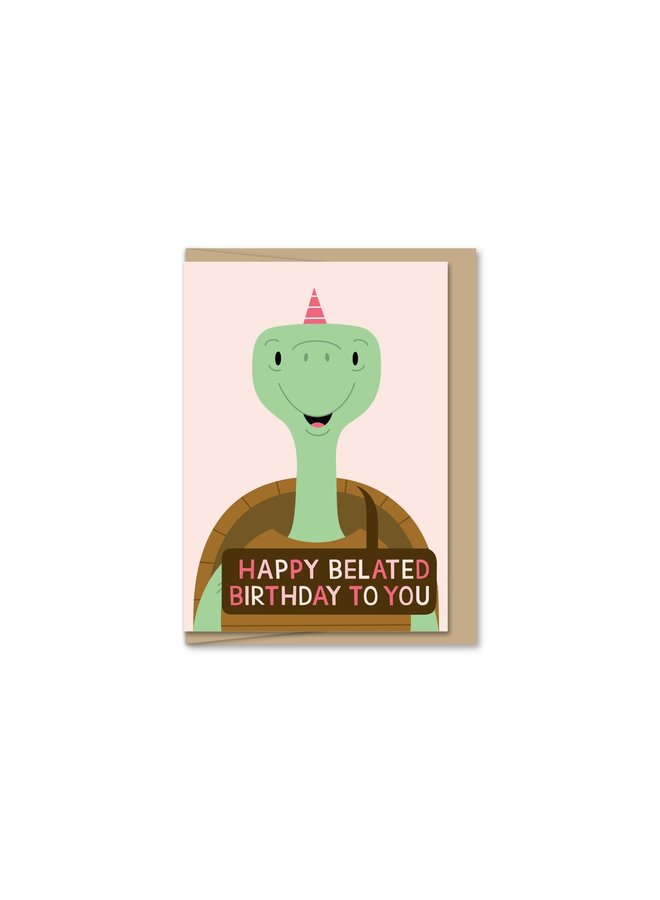 Mini Card - Turtle Belated Birthday