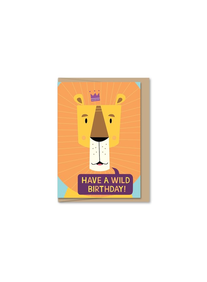 Mini Card - Lion Birthday