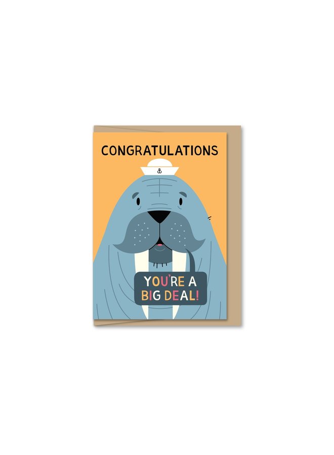 Mini Card - Walrus Congratulations