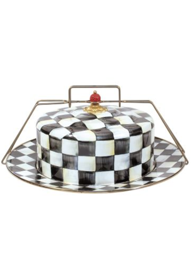 Courtly Check Enamel Cake Carrier