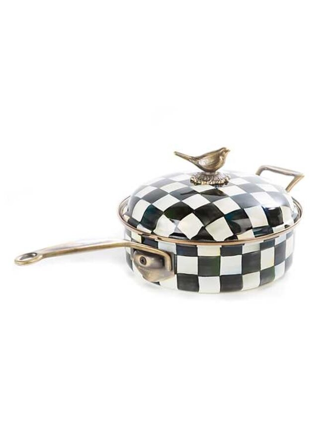 Courtly Check Enamel 3 Qt. Saute Pan