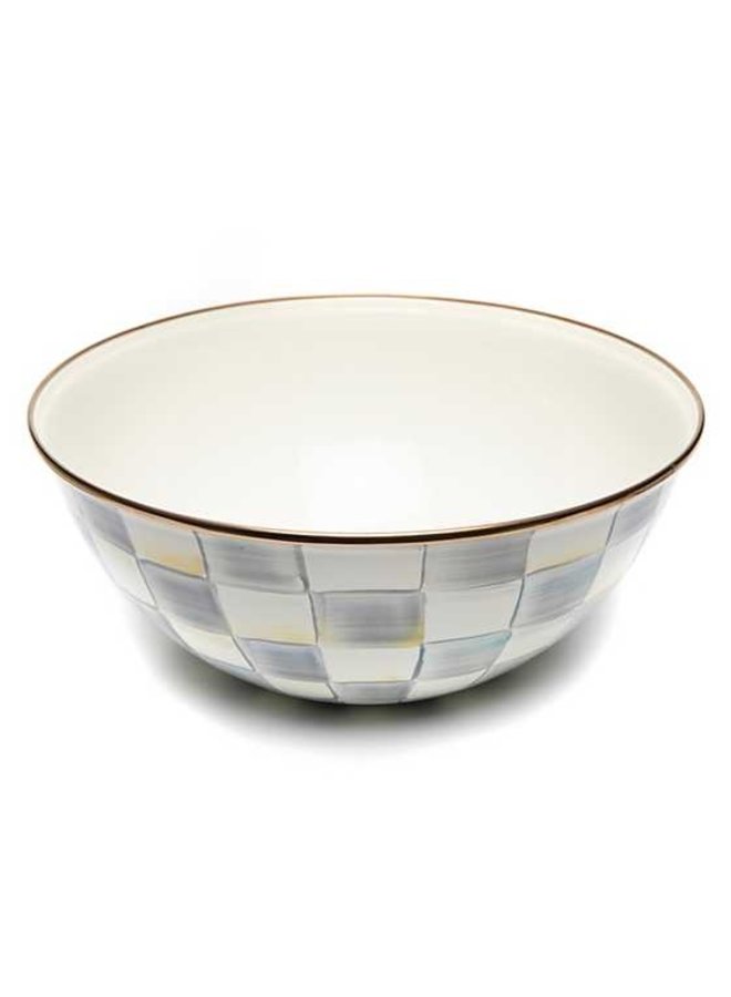 Sterling Check Enamel Everyday Bowl - Large