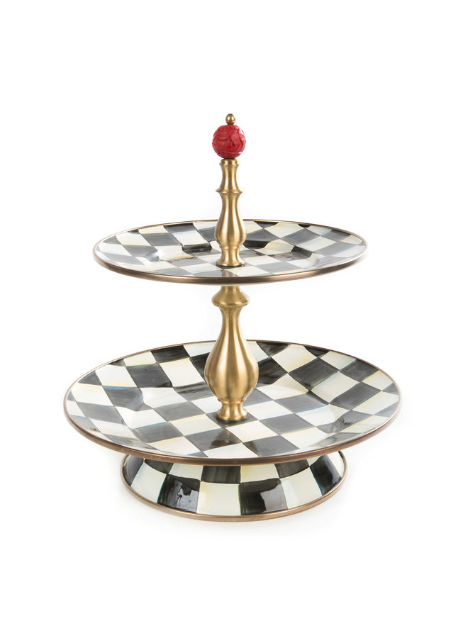 Courtly Check Two Tier Sweet Stand