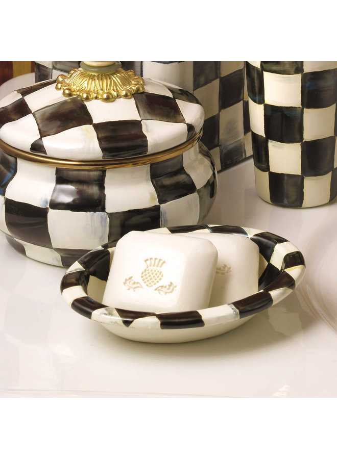 Courtly Check Enamel Soap Dish
