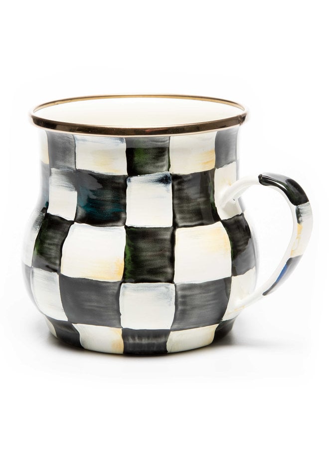 Courtly Check Enamel Mug