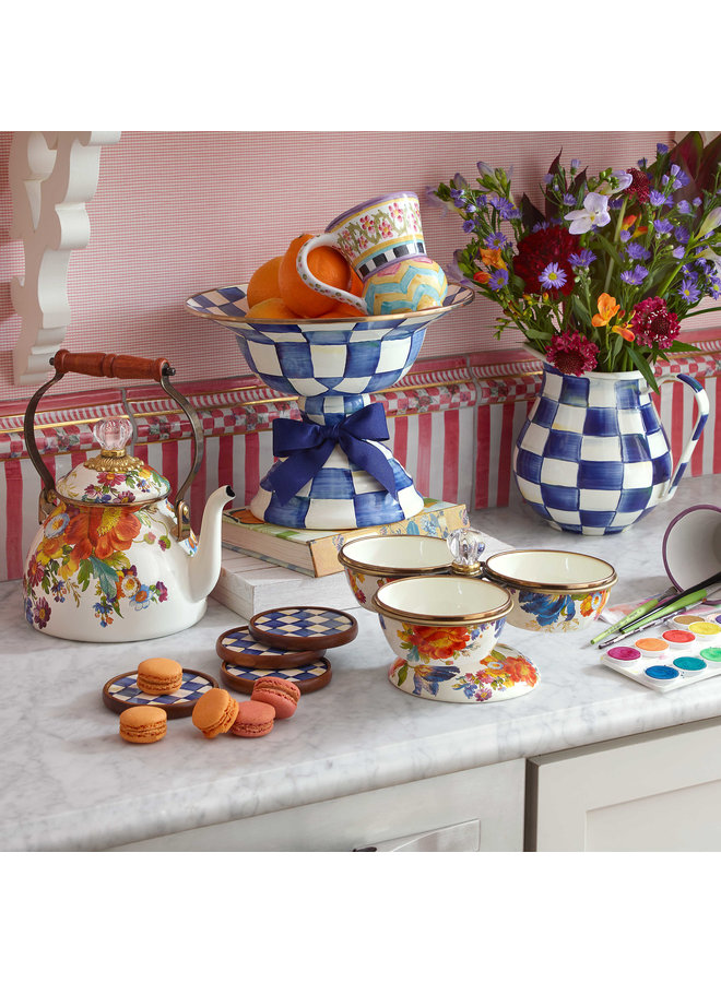 White Flower Market 2 Quart Tea Kettle