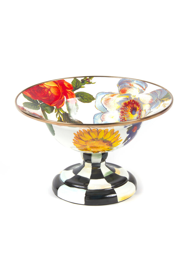 White Flower Market Small Compote
