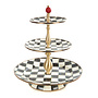 Courtly Check Enamel Three Tier Sweet Stand