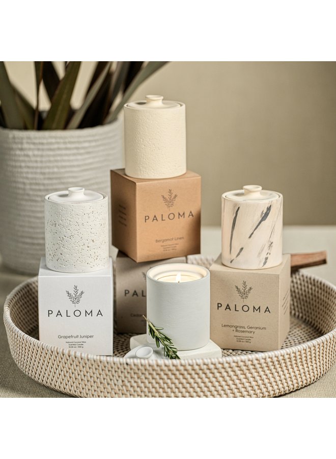 Paloma Scented Candle - Cedar + Black Pepper