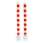 Bands Dinner Candles - Red - Set of 2