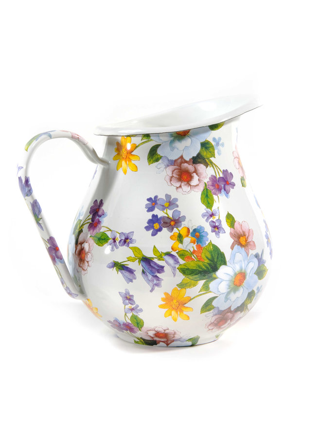 Flower Market Pitcher - White