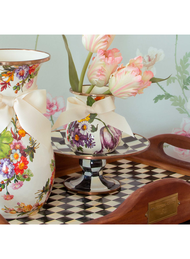 Courtly Check Mini Pedestal Platter