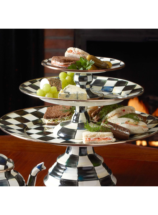 Courtly Check Mini Pedestal Platter