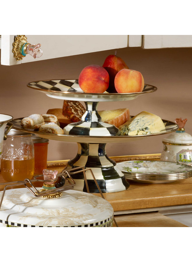 Courtly Check Small Pedestal Platter