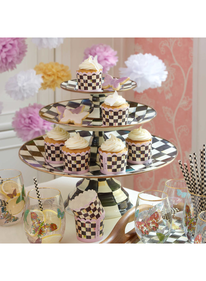 Courtly Check Small Pedestal Platter