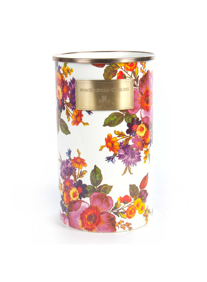 White Flower Market Utensil Holder