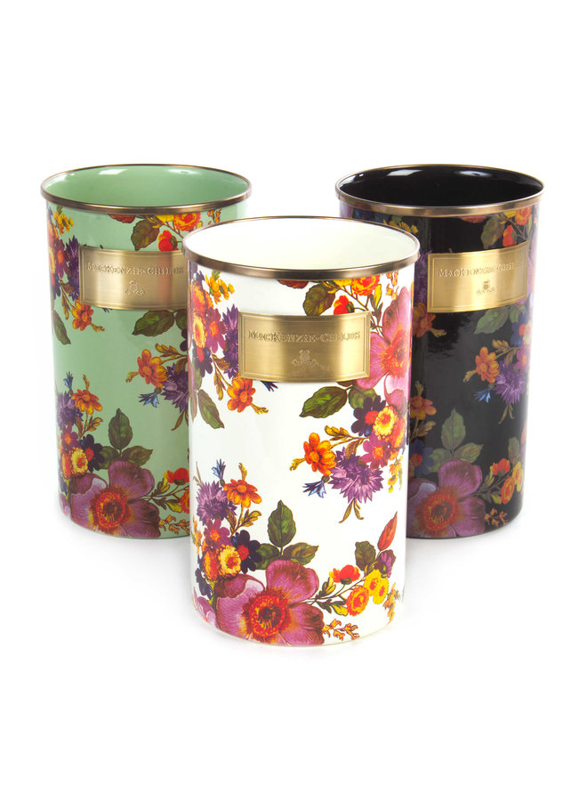 White Flower Market Utensil Holder