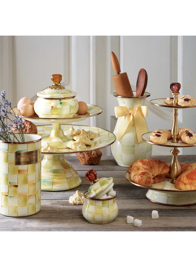 Parchment Check Utensil Holder