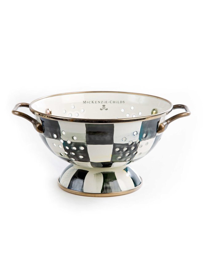 Courtly Check Enamel Colander - Small