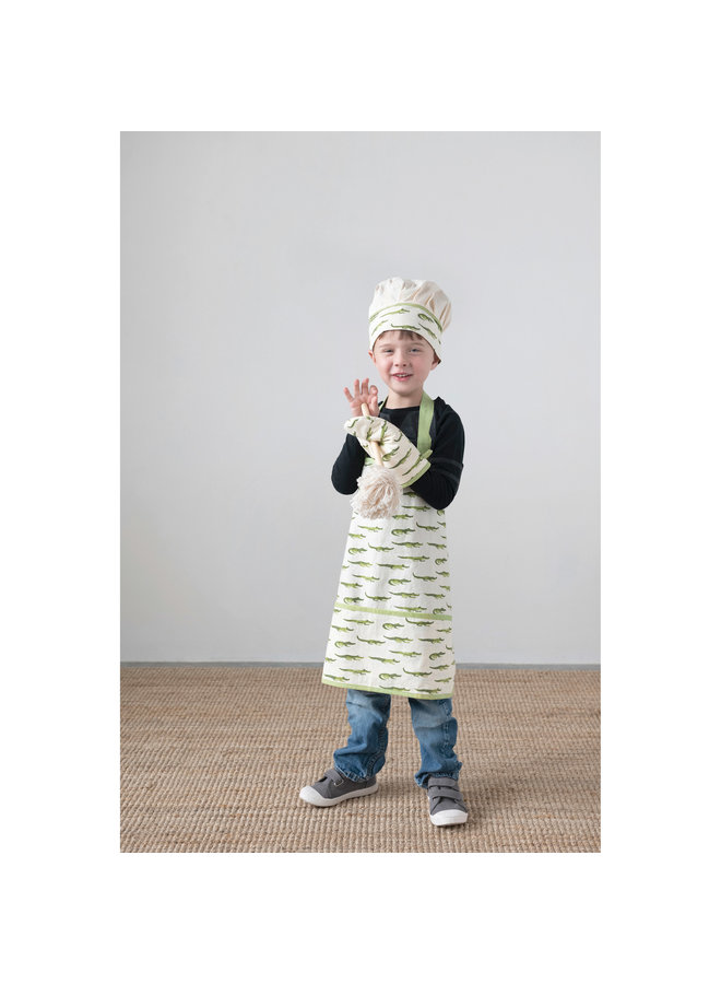 Mini Chef Trio (Hat/Apron/Mitt) - Alligator