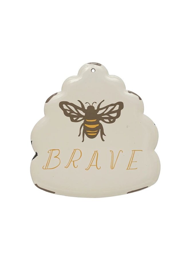 Bee Brave Metal Wall Decor