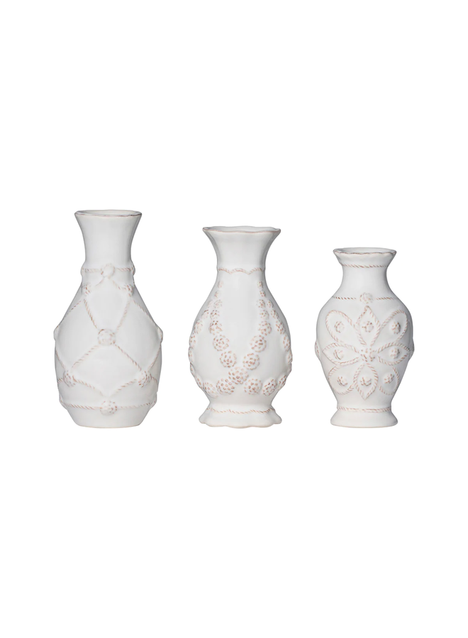 Jardins Du Monde Mini Vase Trio - Whitewash