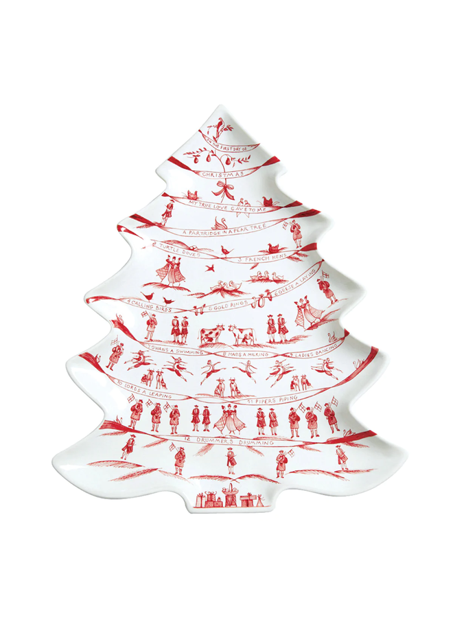 Country Estate Tree Platter 12 Days of Christmas - Winter Frolic