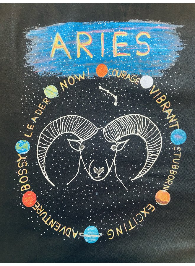 Aries Women's Black T-Shirt