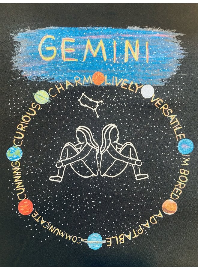 Gemini Women's Black T-Shirt