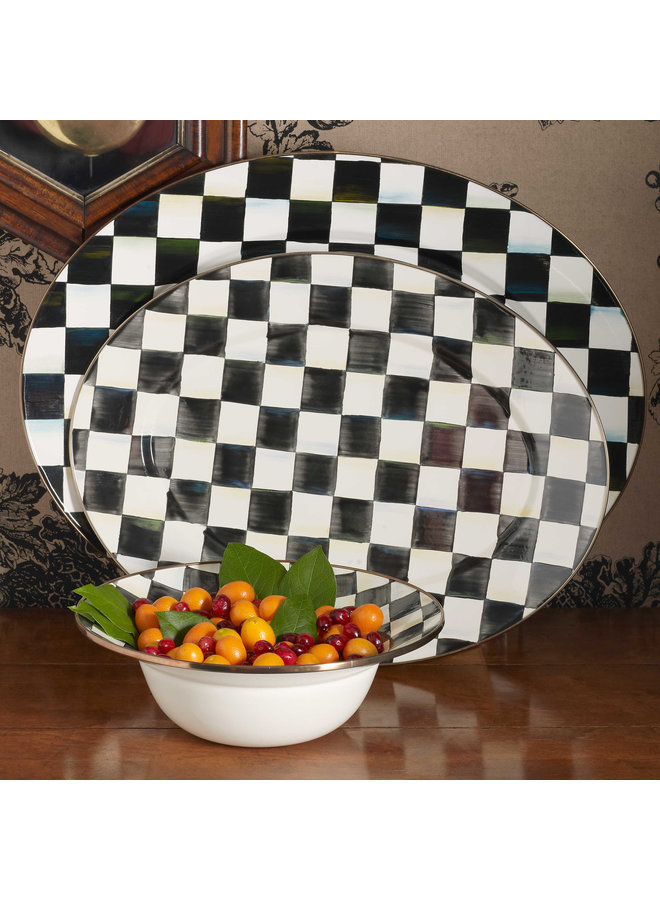 Courtly Check Medium Oval Platter