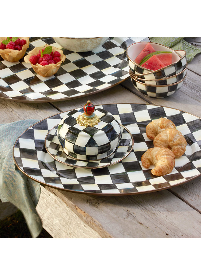 Courtly Check Medium Oval Platter