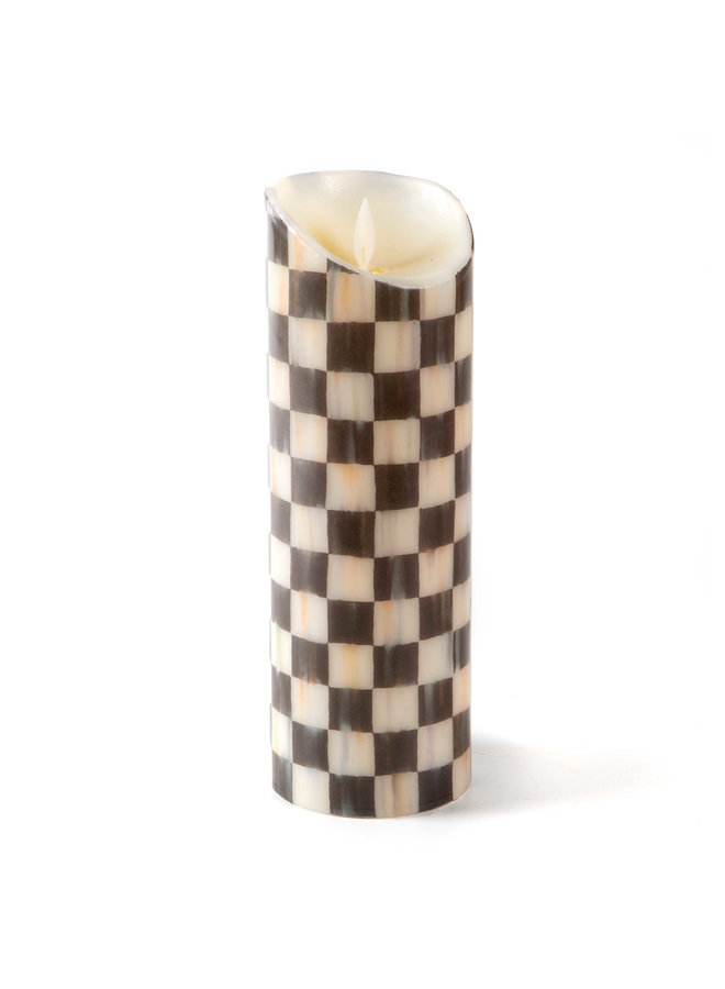 Courtly Check Flicker 9" Pillar Candle