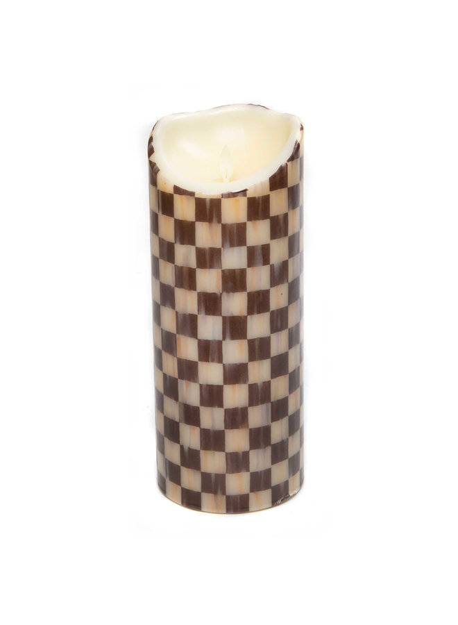 Courtly Check Flicker 8" Pillar Candle