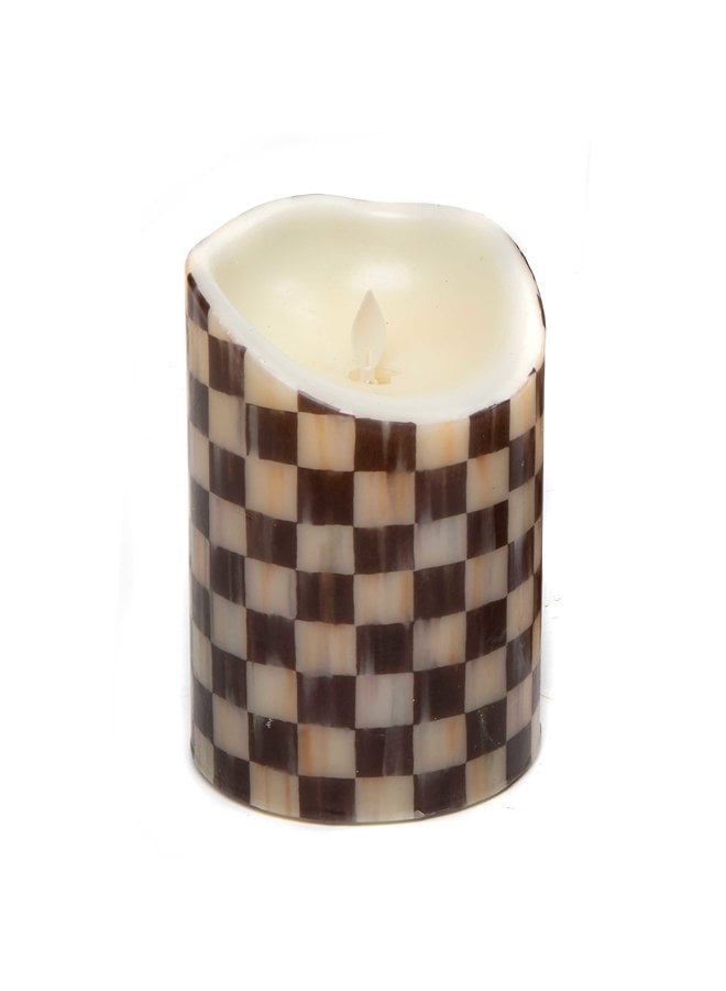 Courtly Check Flicker 6" Pillar Candle