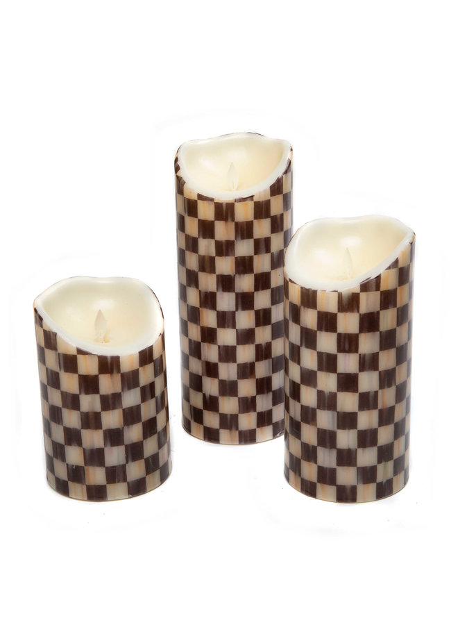 Courtly Check Flicker 6" Pillar Candle