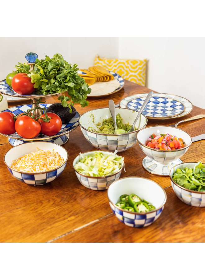 Sterling Check Pinch Bowl