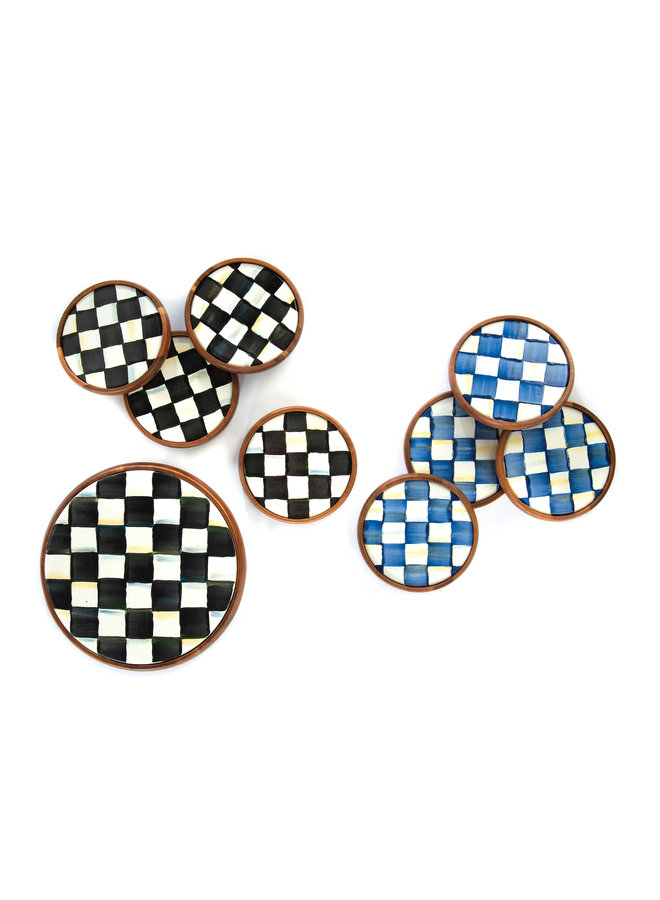 Courtly Check Coasters - Set of 4