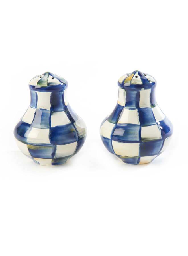 Royal Check Enamel Salt & Pepper Shakers