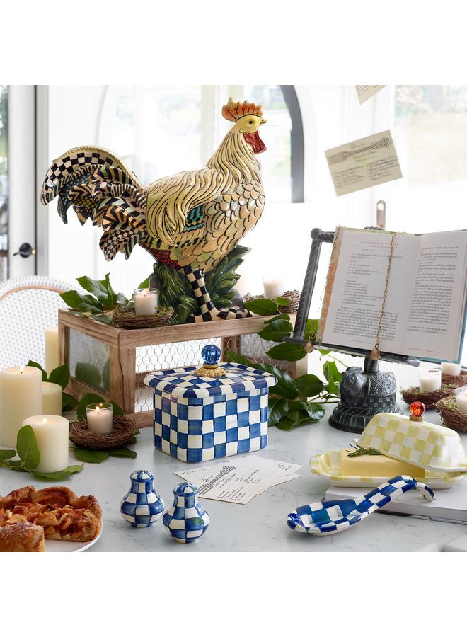 Royal Check Enamel Salt & Pepper Shakers