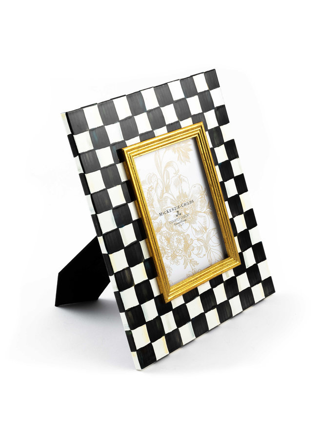 Courtly Check Enamel Frame - 5" x 7"