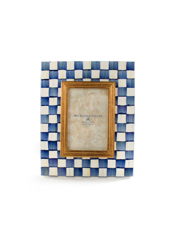 Royal Check Enamel Frame - 4" x 6"