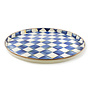 Royal Check Enamel Round Tray