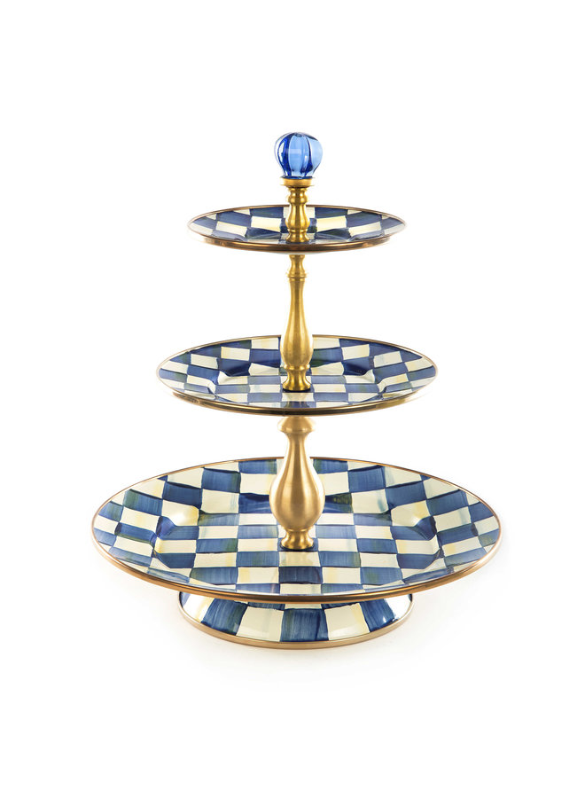 Royal Check Three Tier Sweet Stand