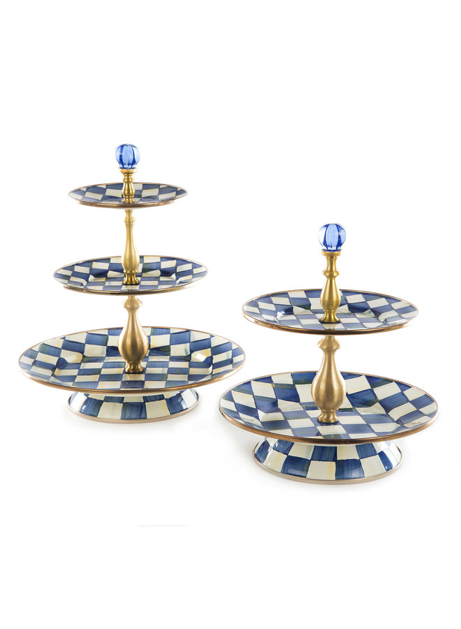Royal Check Three Tier Sweet Stand