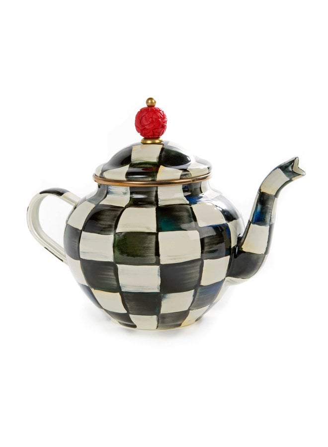 Courtly Check Enamel Teapot - 4 Cup