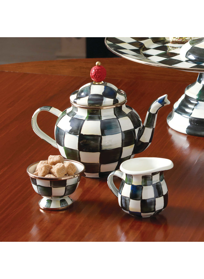 Courtly Check Enamel Teapot - 4 Cup