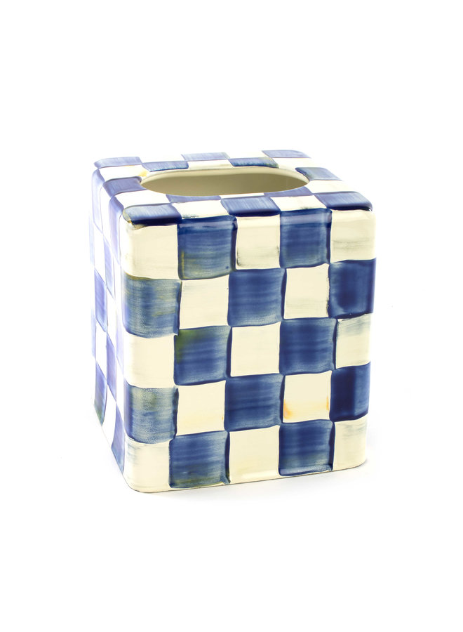 Royal Check Enamel Boutique Tissue Box Cover
