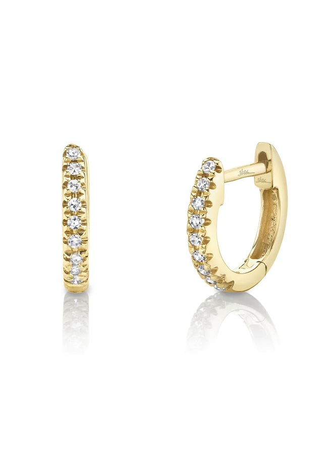 14K Yellow Gold Diamond Mini Huggie Earring (0.04ct)